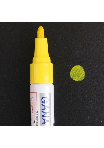 Yl Stili 12 Renk Su Geçirmez Araba Lastiği Lastik Sırtı CD Metal Kalıcı Boya Marker Graffti Yağlı Marker Macador Caneta Kırtasiye (Yurt Dışından)