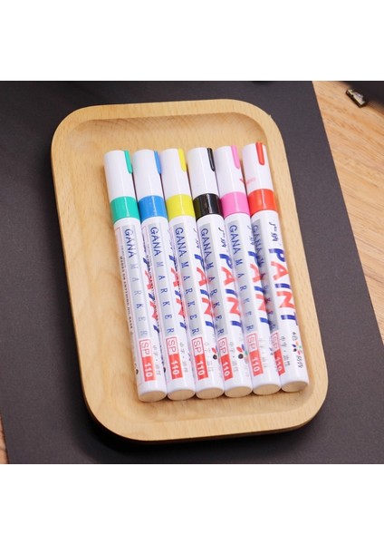 Sarı Stil 12 Renk Su Geçirmez Araba Lastiği Lastik Sırtı CD Metal Kalıcı Boya Marker Graffti Yağlı Marker Macador Caneta Kırtasiye (Yurt Dışından)