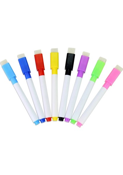 8 Adet Çok Renkli Stil 8 Adet Manyetik Renkli Beyaz Tahta Kalem Siyah Beyaz Tahta Işaretleyiciler Dahili Silgi Okul Kaynağı Çocuk Grafiti Cetvel Kalemi (Yurt Dışından) fırsatları
