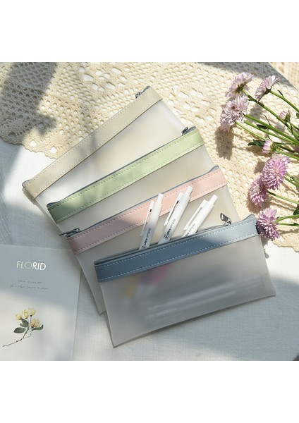 Yeşil Stil Buzlu Şeffaf Renkli Kalem Çantası Tpu Su Geçirmez Mat Kalem Kutusu Kırtasiye Okul Seyahat Cüzdanı Için Saklama Kılıfı A6388 (Yurt Dışından) fırsatları