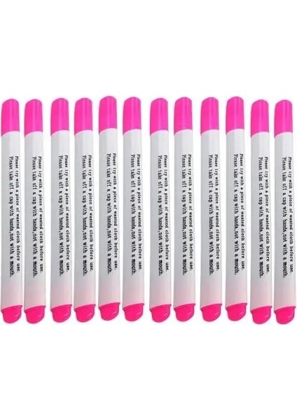 Kırmızı Stil 12 Adet Kumaş Işaretleyici Suda Çözünür Otomatik Olarak Solmaya Kaybolur Kalem Dikiş Aracı (Yurt Dışından)