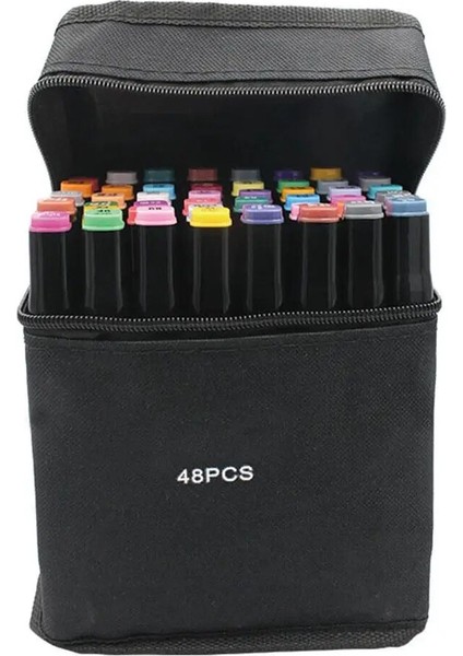 12 Renk Stili Bool Renk Işaretleyiciler Manga Çizim Işaretleyiciler Kalem Alkol Bazlı Kroki Yağlı Çift Fırça Kalem Sanat Malzemeleri (Yurt Dışından) fiyatları