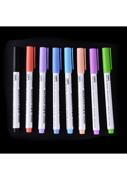 8 Renk Seti Stili Et Renkler Beyaz Tahta Marker Kalem Seti Silinebilir Beyaz Tahta Kalem Kırtasiye Ofis Okul Çizim Malzemeleri (Yurt Dışından)
