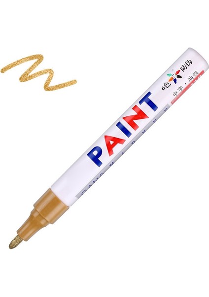 Altın Tarzı Renk Işaretleyici Onarım Duvar Kalemi Beyaz Harç Işaretleyici Kokusuz Fayans Zemin ve Lastik Için Toksik Olmayan Uygun Araba Boyama Işaretleme Kalemi (Yurt Dışından)