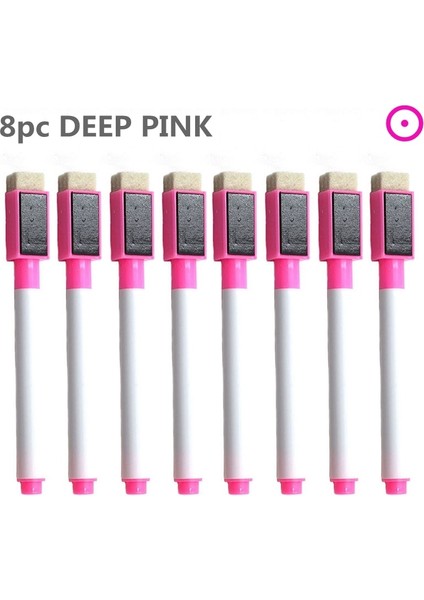 8 Adet Derin Pembe Tarzı 8pclot Manyetik Renkli Beyaz Tahta Kalem Siyah Beyaz Tahta Işaretleyiciler Dahili Silgi Okul Kaynağı Çocuk Grafiti Cetvel Kalemi (Yurt Dışından) fiyatları