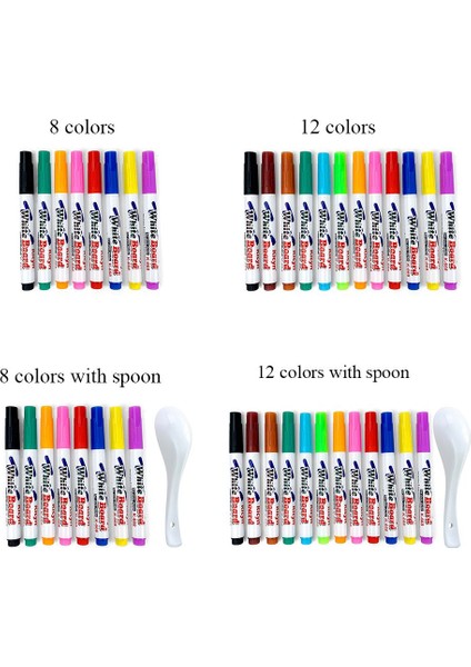 Kaşık Stili ile 8 Renk Büyülü Su Boyama Kalem Su Yüzen Doodle Kalemler Çocuklar Montessori Çizim Işaretleyiciler Erken Eğitim Oyuncaklar Beyaz Tahta Işaretleyici (Yurt Dışından) modelleri