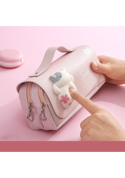 Hediye Tarzı 3D Kalem Kutusu Pu Saklama Kutusu Okul Kız Için Güzel Pembe Domuz Karikatür Kalem Çantası Kawaii Kırtasiye Hediye Kılıfı Silgi Tutucu In (Yurt Dışından)
