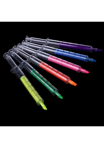 6 Adet Şırınga Fosforlu Kalem Işaretleyici Iğne Tüpü Yazar Kalemler Kırtasiye Yenilik (Yurt Dışından) fırsatları