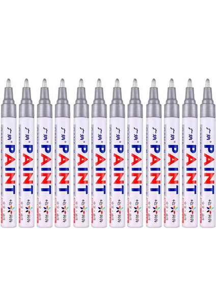 12 Adet Şerit Tarzı 12 Renk Set Su Geçirmez Araba Lastiği Lastik Sırtı Kauçuk Metal Kalıcı Boya Marker Kalem Graffti Yağlı Marker Kalem Kırtasiye Malzemeleri (Yurt Dışından)