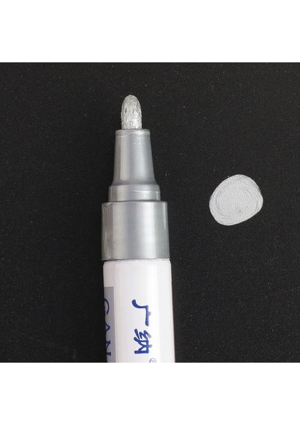 Gümüş Tarzı 12 Renk Su Geçirmez Araba Lastiği Lastik Sırtı CD Metal Kalıcı Boya Marker Graffti Yağlı Marker Macador Caneta Kırtasiye (Yurt Dışından)
