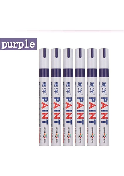 6 Adet Mor Tarzı 6 Adetset 12 Renk Su Geçirmez Araba Lastiği Lastik Sırtı CD Metal Kalıcı Boya Marker Graffti Yağlı Marker Kırtasiye (Yurt Dışından) fiyatları