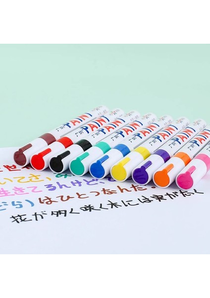12 Renk Kalıcı Işaretleyici Kalem Okul Su Geçirmez Boya Işaretleyicileri Renkli Metalik Grafiti Kalemleri Yazma Kırtasiye Sanat Malzemeleri (Yurt Dışından) modelleri