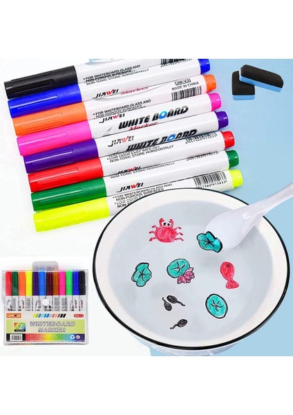 4 Renk Stili Renkler Büyülü Su Boyama Kalem Su Yüzen Doodle Kalemler Çocuk Erken Eğitim Oyuncaklar Sihirli Beyaz Tahta Marker (Yurt Dışından)