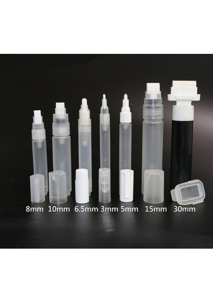 KBY8MM Stili 1 Adet Tekrarlanabilir Boş Kalem Çubuk Plastik Sıvı Tebeşir Işaretleyici Varil Tüp Kalem Grafiti Kalem Boya Kalemi Aksesuarları (Yurt Dışından)