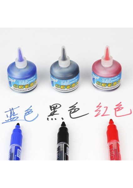R Stili 1 Şişe 50ML Dolum Mürekkepleri Için Dolum Mürekkep Beyaz Tahta Marker Kalem Siyah Kırmızı Mavi 3 Renk Okul Ofis Malzemeleri (Yurt Dışından) fırsatları