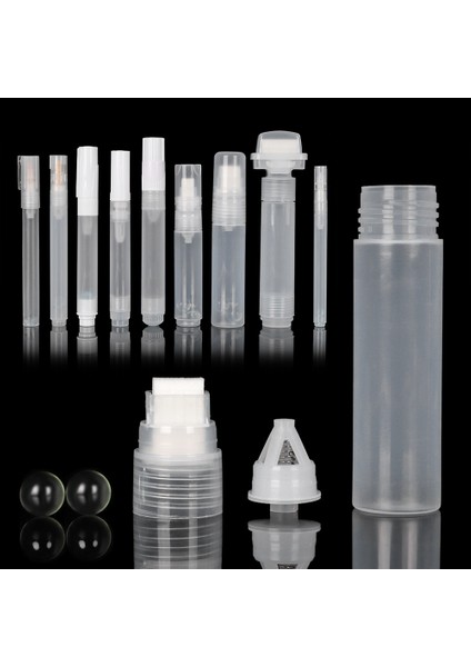 0,7 mm Stili 1 Adet Plastik Boş Kalem Çubuk Varil Tüp Grafiti Kalemi Için Sıvı Tebeşir Işaretleyiciler Boya Kalemi Aksesuarı (Yurt Dışından)