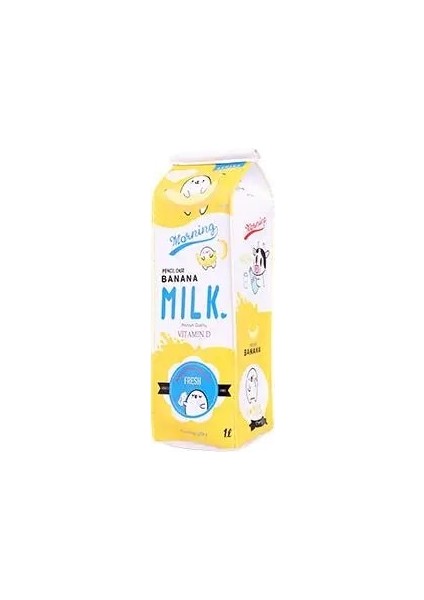 Sarı Stil P62 Kawaii Yaratıcı Meyve Süt Karton Tasarım Kalem Kutusu Pu Su Geçirmez Okul Tedarik Öğrenci Kırtasiye Büyük Depolama Çocuklar Hediye (Yurt Dışından)