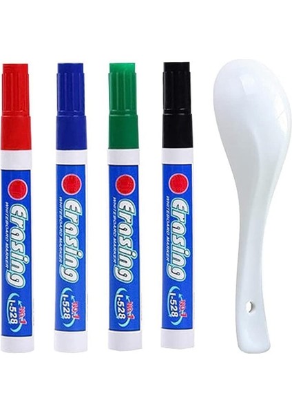 Erik Tarzı 5 Adet Büyülü Kuru Silme Işaretleyiciler Sulu Boya Kalem Beyaz Tahta Marker Kalemler Seti Doodle Su Yüzen Kalemler Boyama Aracı (Yurt Dışından)