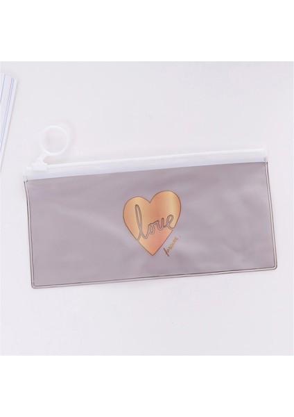 No.7 Tarzı Kawaii Izgara Şerit Pvc Su Geçirmez Kalem Çantası Sevimli Renkli Şeffaf Kalem Kutuları Kızlar Için Şeffaf Okul Kalem Kutusu Kırtasiye (Yurt Dışından)