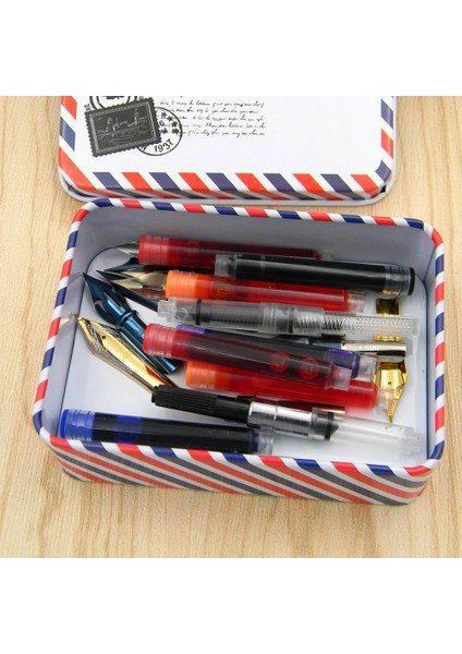 A6 Stili 1 Adet Atlar Ağız Teneke Kutu Dikdörtgen Saklama Kartı Kalem Mürekkep Nıb Kutusu (Yurt Dışından) fırsatları