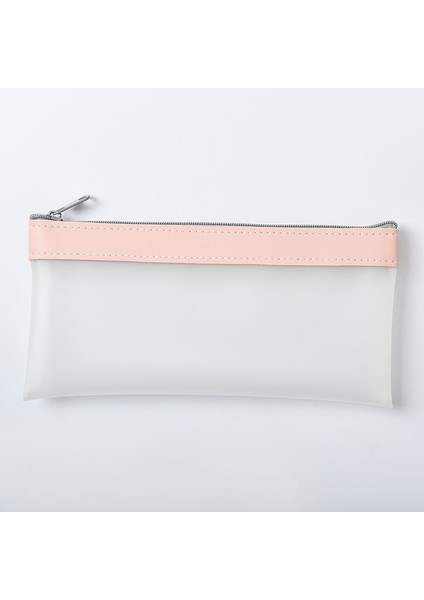 Pembe Tarzı Buzlu Şeffaf Renkli Kalem Çantası Tpu Su Geçirmez Mat Kalem Kutusu Kırtasiye Okul Seyahat Cüzdanı Için Saklama Kılıfı A6388 (Yurt Dışından)