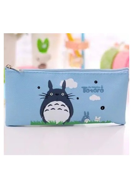 Mavi Stil Sevimli Kawaii Kumaş Kalem Kutusu Çocuklar Için Güzel Karikatür Totoro Kalem Çanta Hediye Zakka Kawaii Kırtasiye Estuches Okul Malzemeleri (Yurt Dışından)
