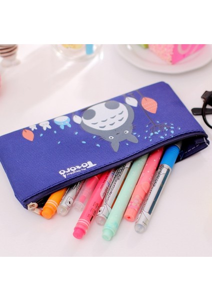 Mavi Stil Sevimli Kawaii Kumaş Kalem Kutusu Çocuklar Için Güzel Karikatür Totoro Kalem Çanta Hediye Zakka Kawaii Kırtasiye Estuches Okul Malzemeleri (Yurt Dışından) modelleri