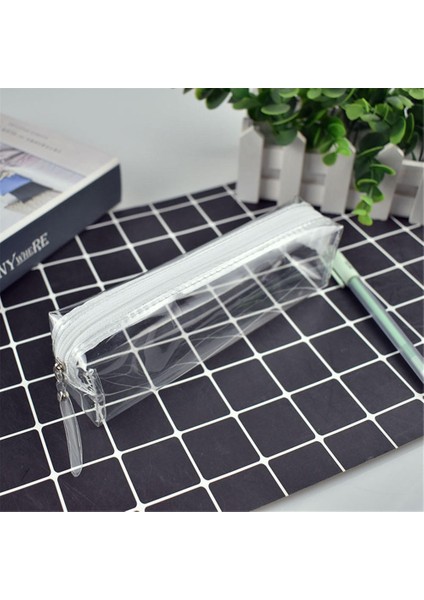 Beyaz-S Tarzı Kawaii Şeker Renkler Kalem Kutusu Şeffaf Pu Kalem Kutusu Çanta Makyaj Çantası Okul Kız Çocuklar Için Hediye Öğrenci Okul Ofis Sıcak (Yurt Dışından)