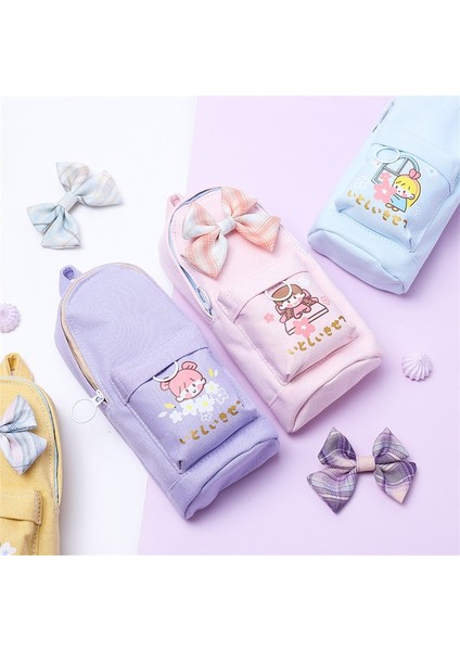 Sevimli Çanta Stili Kalem Kutuları Büyük Sevimli Kırtasiye Ofis Malzemeleri Kalem Kutusu Okul Kawaii Kırtasiye ve Ofis Için Serin Kalem Kutuları Pretty Kalem (Yurt Dışından) fırsatları