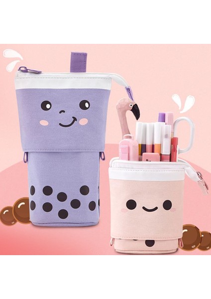 Pembe Stil 1 Adet Moda Sevimli Geri Çekilebilir Kalem Kutusu Boba Süt Çay Kalem Kalem Kırtasiye Kutusu Çok Fonksiyonlu Kalemlik Organizatör Pembe (Yurt Dışından) fiyatları