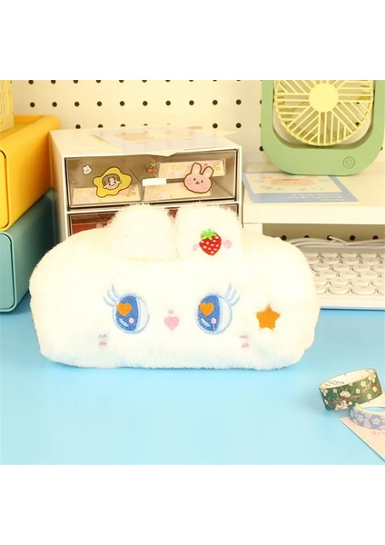 Okul Seti Stili Kızlar Için Kalem Kutusu Kawaii Peluş Estojo Escolar Pretty Kırtasiye Okul Seti Kalem Kutusu Fırçalar Ofis Için Büyük Sevimli Şeyler Durumda (Yurt Dışından)