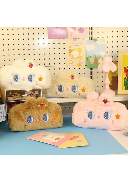 Okul Seti Stili Kızlar Için Kalem Kutusu Kawaii Peluş Estojo Escolar Pretty Kırtasiye Okul Seti Kalem Kutusu Fırçalar Ofis Için Büyük Sevimli Şeyler Durumda (Yurt Dışından) fiyatları