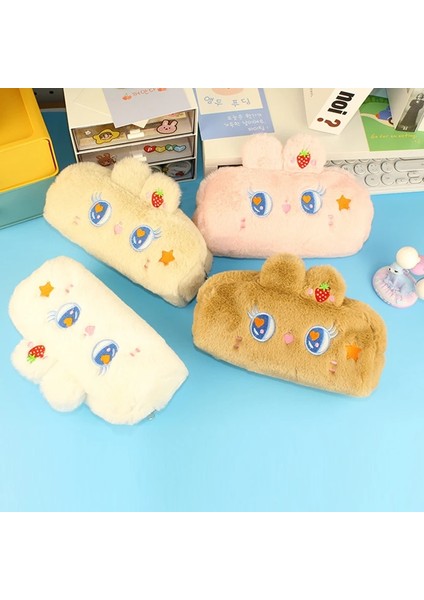 Okul Seti Stili Kızlar Için Kalem Kutusu Kawaii Peluş Estojo Escolar Pretty Kırtasiye Okul Seti Kalem Kutusu Fırçalar Ofis Için Büyük Sevimli Şeyler Durumda (Yurt Dışından) modelleri