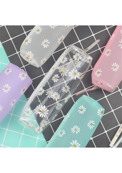 Şeffaf Stil 1 Adet Yenı Papatya Kalem Kutusu Şeffaf Papatya Şeker Rengi Hediye Okul Kalem Kutusu Kalem Çantası Okul Malzemeleri Kırtasiye Sıcak Satış (Yurt Dışından) fiyatları