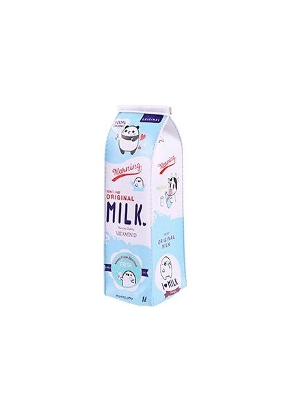 Mavi Stil P62 Kawaii Yaratıcı Meyve Süt Karton Tasarım Kalem Kutusu Pu Su Geçirmez Okul Tedarik Öğrenci Kırtasiye Büyük Depolama Çocuklar Hediye (Yurt Dışından)
