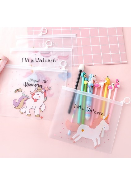 NO.241 Tarzı 1 Adet Şeffaf Desen Kalem Kutusu Kaktüs Unicorn Leopar Ofis Öğrenci Kalem Kutuları Okul Malzemeleri Kalem Kutusu Açılır (Yurt Dışından) modelleri