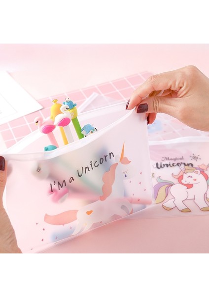 NO.241 Tarzı 1 Adet Şeffaf Desen Kalem Kutusu Kaktüs Unicorn Leopar Ofis Öğrenci Kalem Kutuları Okul Malzemeleri Kalem Kutusu Açılır (Yurt Dışından) indirimleri