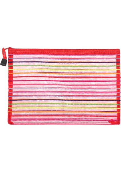 Red1 Tarzı Basit Fermuar Kalem Gökkuşağı Renkli Durumda Kozmetik Saklama Çantaları Bozuk Para Cüzdanı Renkli Naylon Çanta Kırtasiye Ofis Öğrencisi (Yurt Dışından)