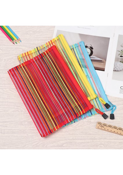 Red1 Tarzı Basit Fermuar Kalem Gökkuşağı Renkli Durumda Kozmetik Saklama Çantaları Bozuk Para Cüzdanı Renkli Naylon Çanta Kırtasiye Ofis Öğrencisi (Yurt Dışından) modelleri