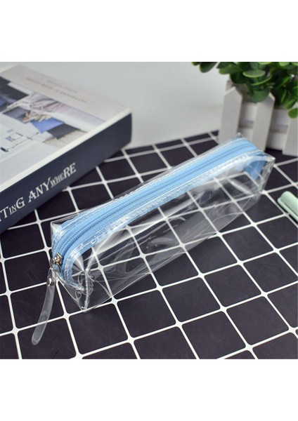 Mavi-S Tarzı Kawaii Şeker Renkler Kalem Kutusu Şeffaf Pu Kalem Kutusu Çanta Makyaj Çantası Okul Kız Çocuklar Için Hediye Öğrenci Okul Ofis Sıcak (Yurt Dışından)