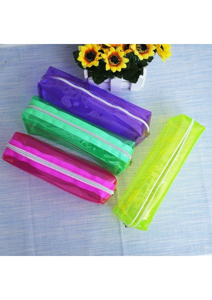 Mavi-S Tarzı Kawaii Şeker Renkler Kalem Kutusu Şeffaf Pu Kalem Kutusu Çanta Makyaj Çantası Okul Kız Çocuklar Için Hediye Öğrenci Okul Ofis Sıcak (Yurt Dışından) fırsatları