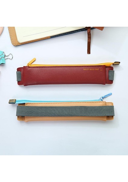 No.3 Tarzı Lüks Pu Deri Elastik Toka Kitap Defteri Için Kalem Kutusu Moda Kalem Çantası Okul Kalem Kutusu Ofis Toplantısı Için Kolay Taşıma (Yurt Dışından)