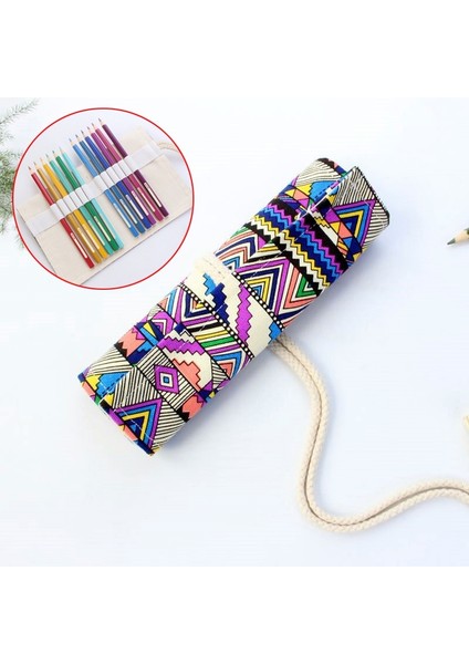 12 Delik Stili Yeni Delikler Tuval Wrap Roll Up Kalem Çantası Kalem Kutusu Tutucu Depolama Pou (Yurt Dışından) fiyatları