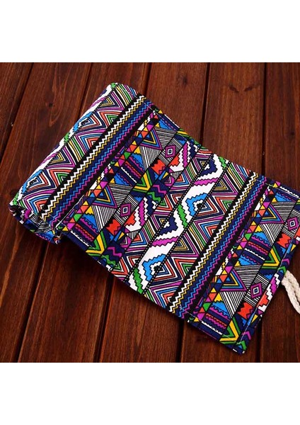 12 Delik Stili Yeni Delikler Tuval Wrap Roll Up Kalem Çantası Kalem Kutusu Tutucu Depolama Pou (Yurt Dışından) modelleri