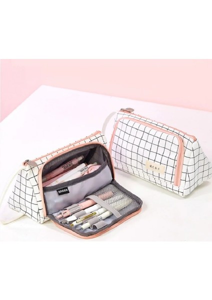 D5 Stili High-End Denim Kanvas Kalem Kutusu Okul Kırtasiye Çantası Çocuk Sevimli Kalem Kutusu Öğrenci Kalem Çantası Büyük Kalem Çantası Hediyeler Kız Kozmetik Çantası (Yurt Dışından) modelleri