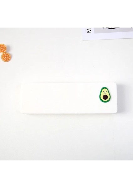 Avokado Tarzı Yisuremia Şeker Renk Karikatür Kawaii Kalem Kutusu Plastik Kalem Kutusu Masa Organizatör Erkek Kız Çocuklar Hediye Okul Malzemeleri Kırtasiye (Yurt Dışından)