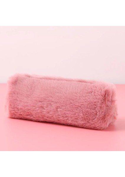Russet-Pembe Tarzı Sevimli Peluş Kalem Kılıfı Kalem Çantası Kızlar Için Kawaii Kırtasiye Büyük Kapasiteli Kalem Kutusu Kalem Kutusu Kozmetik Kılıfı Saklama Çantası (Yurt Dışından)