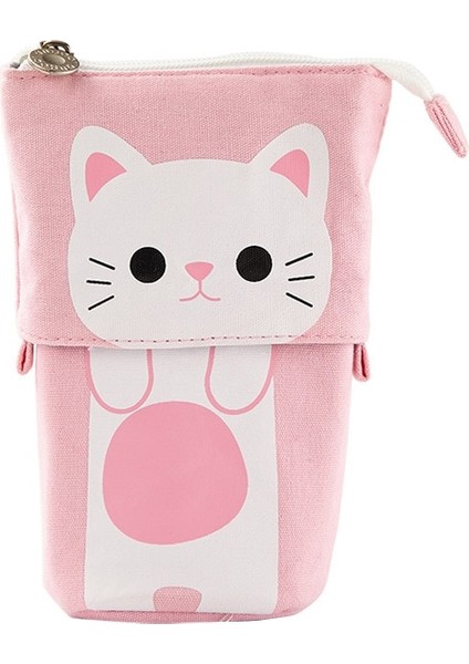 A2 Stili Yazın Yaratıcı Geri Çekilebilir Tuval Kalem Kutusu Kawaii Kedi Okul Kalem Kutuları Büyük Kırtasiye Çantası Çocuklar Için Sevimli Kalemlik Hediyeler Kalem Çantası (Yurt Dışından)
