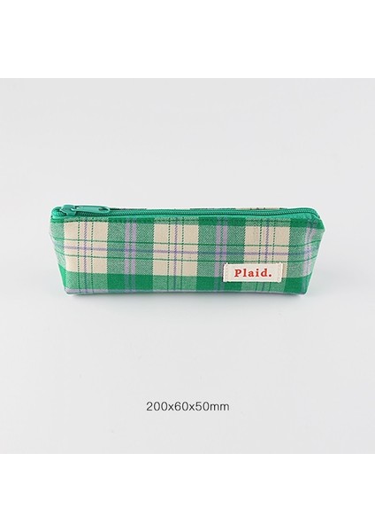 Yeşil Stil Ekose Renkli Kalem Kalem Çantası Kılıfı Pamuklu Kumaştan Yapılmış Temel Kafes Saklama Çantası Kalemler Için Kırtasiye Mack Up Okul Cüzdanı A6134 (Yurt Dışından) fiyatları