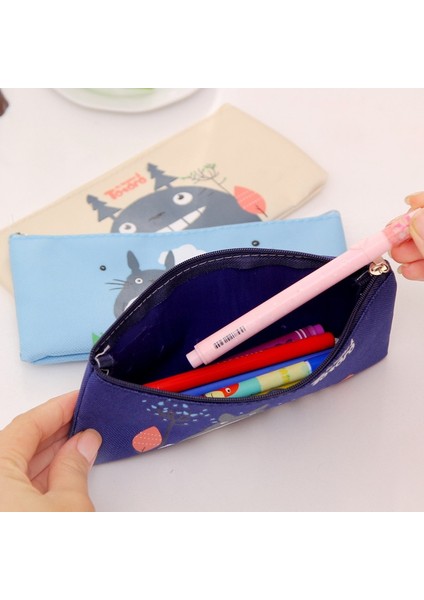 Kremsi Beyaz Stil Sevimli Kawaii Kumaş Kalem Kutusu Çocuklar Için Güzel Karikatür Totoro Kalem Çanta Hediye Zakka Kawaii Kırtasiye Estuches Okul Malzemeleri (Yurt Dışından) fırsatları
